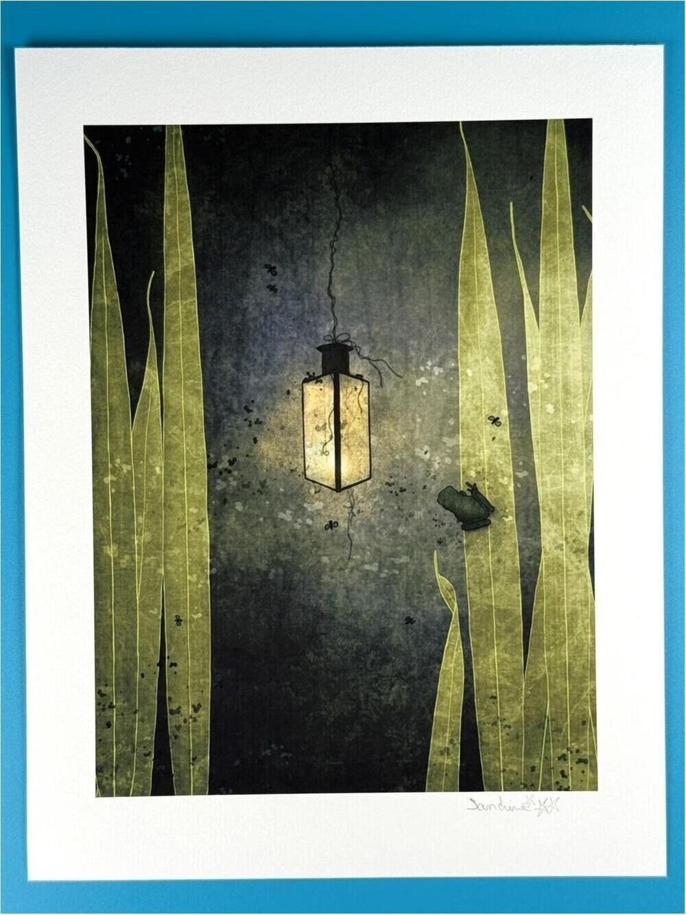 Sandrine Mercier - Lamp Frog Illustration Signed Fantasy Giclee Art Print